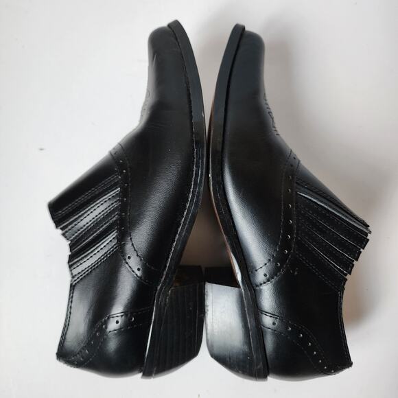 Dingo Western Boots Womens Sz 7W Black Leather Low Ankle Western Casual Booties - Picture 9 of 11